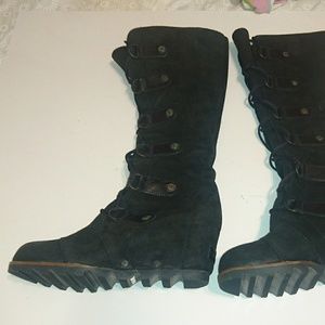 Sorel Joan of Arctic Wedge Boot ltr black 7